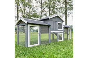 zooprinz großer & moderner Hasenstall, Kaninchenstall - aus massivem Vollholz ideal für draußen - Einfach zu reinigen Dank extra hoher Kotschublade - Kleintierstall mit natürlichen Farbe gestrichen