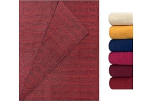 GFD - Colcha Multiusos Clásica para Sofá y Cama Algodón Poliéster, Manta Foulard Cómoda y Suave, Plaid para Cama Colores Vivos, Cubrecama, Cubre sofá (Teja, 240 x 270)