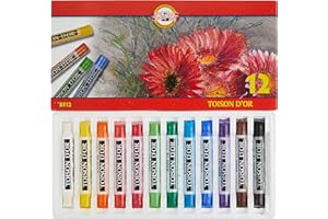 KOH-I-NOOR TOISON D'OR 8512-Gessetti scuola a secco, confezione da 12 pezzi