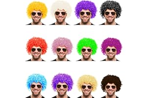 BALINCO AFRO PERCULE WIG CZARNY AFROPERCULE CZARNY XXL MĘŻCZYZN KOBIET KARNAVAL FASCHING PERCULE (Pomarańczowy)