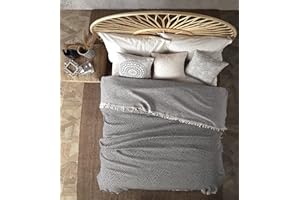 BOHORIA® Narzuta premium Ubud – narzuta na łóżko, dwustronny, koc na sofę, koc na sofę, ze wzorem (obsydian maze, 220 x 240 cm)