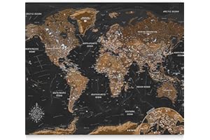 murando Papier peint intissé Carte du monde 350x256 cm Décoration Murale XXL Poster Tableaux Muraux Tapisserie Photo Trompe l'oeil Monde k-A-0206-a-a