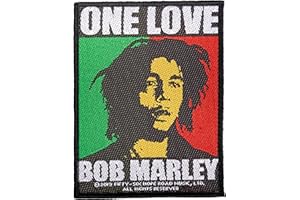 Halle 15 Clothes Écusson Bob Marley One Love Bob Marley tissé et sous licence
