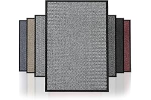 NAUSHA Barrier Door Mat Heavy Duty Rubber Non-Slip Floor & Kitchen Mat Easy Clean Absorbent Soft Feel Entrance Rug Floor Mat (Silver, 60x90 cm)