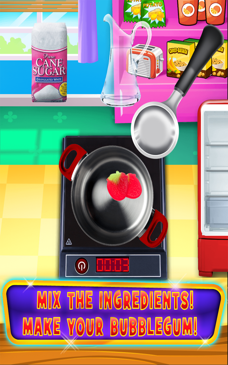 Bubble Gum Maker Kids Gumball & Chewing Gum Cooking Games FREE