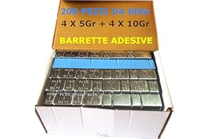 PERFECT EQUIPMENT Barrette di Contrappesi adesivi per equilibratura cerchi in lega auto e moto (200)