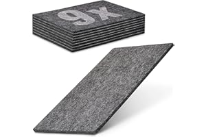 Balinco Felt Glides Samoprzylepna mata filcowa do przycicia na wymiar, lizgacze do krzese, ochrona przed zarysowaniami, lizgacze do cikich mebli, mata izolacyjna, 20x15cm, grubo 5mm, zestaw 9 szt.