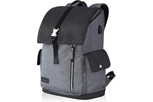 KROSER Plecak na laptopa podróżny biznesowy wodoodporny plecak antykradzieżowy z portem ładowania USB 43.9 cm (X-L) szary