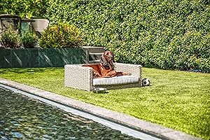 greemotion Letto per cani in polyrattan con cuscino, ca. 80 x 30 x 60 cm