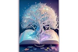 GENERIC DIY 5D Diamond Painting Kits für Erwachsene Diamond Art White Tree of Life Diamond Painting Full Drill Crystal Rhinestone Embroidery Craft Kits for Home Wall Decor Gifts, 30x40 cm, (DE-ADP01)