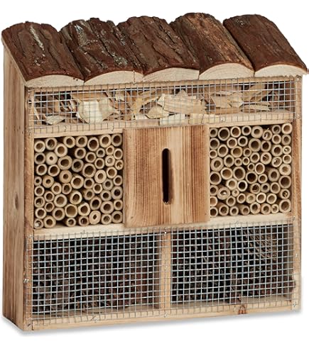 WILDLIFE FRIEND Hotel Per Insetti In Legno Con Tetto In Metallo - Rifugio Per Api, Coccinelle E Farfalle - Foto 14