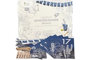 ‎OWNGROWN Saatgut Adventskalender 2025: Samen Adventskalender mit Blumensamen - adventskalender Garten DIY Advent Kalender mit Blumen Samen - Ideal Geschenke für Gartenliebhaber - Neuheit 2025 von OwnGrown