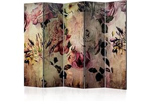 murando Paravento Retro Vintage Stampa bilaterale su tela in TNT 100% Non Trasparente Parete Divisoria Interno Separatore Stanza Pieghevole Decorazioni