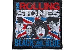 The Rolling Stones Écusson noir et bleu tissé et sous licence.