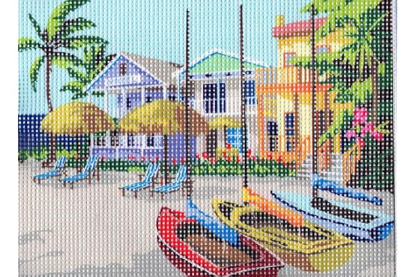 Mc Kit Canevas Barques 15 x 20 cm