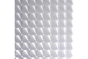 Venilia 53241 folia okienna statyczna karo 3D ochrona przed wzrokiem, bez ftalanów, przezroczysta, 45 cm x 1,5 m, 200 µm (grubość: 0,2 mm), Venilia 53241