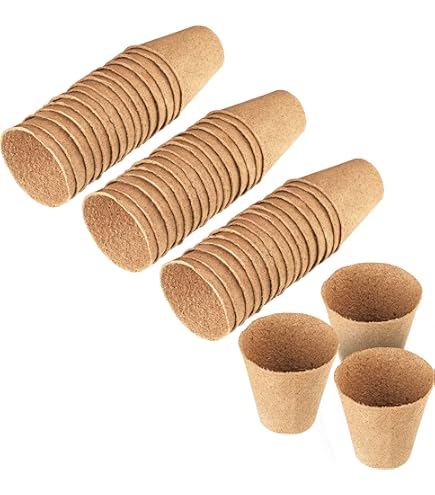 Vasi Biodegradabili Per Semina - 96 Pezzi In Cellulosa &Oslash;8cm Per Orto E Giardinaggio