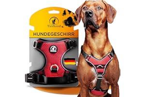 Tierhood - Uprząż dla małych, średnich i dużych psów - [w zestawie z klipsem na szyję] - uprząż dla psa - uprząż dla psów - uprząż dla średnich psów - uprząż dla psów - szelki dla psów