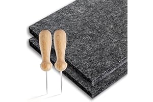 Gallop Chic Kreativität fördern mit Prickelset: 2 Prickelfilz 20 x 15cm, 2 Nadel - Perfekte DIY-Gadgets für Kinder und Erwachsene (2 Prickelnadel + 2 Prickelfilz)