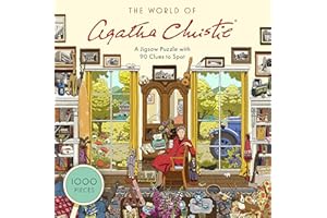 Laurence King The World of Agatha Christie: 1000-elementowa układanka z 90 wskazówkami na miejscu, puzzle dla fanów Agathy Christie