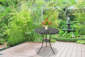 Homeology OSHOWA Garden & Patio Cast Aluminium Bistro Table