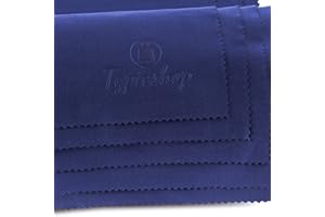 Typicshop Paños de Microfibra - Trapo de Limpieza 190GSM con Bolsa de Cremallera Reutilizable - Atrapa el Polvo - Limpiador para Cristales, Lentes y Pantallas (5 Azul - 30x30cm)