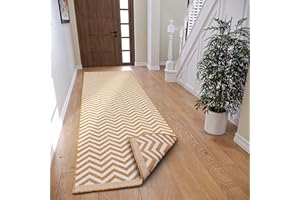 ‎NORTHRUGS NORTHRUGS Palma In- & Outdoor Wendeteppich - Flachgewebe, Geometrisches Design, ÖKO-TEX, Wetterfest & UV-beständig für Balkon, Terrasse, Garten - Ocker, 80x350cm