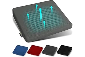 iMedic Wedge Pillow – Lumbar Support Cushion for Office – Chair Back Support & Bed Wedge for Adults – Office Cushion & Back Support Pillow for Bed – Wedge Pillows for Sitting Comfort - Grey 3D Mesh