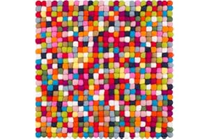 ‎MYFELT myfelt Filzkugel Sitzauflage Stuhlauflage - Lotte - 36x36 cm, bunt