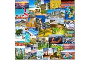 Olivia Samuel 40 x Beautiful Natural Landscapes Postcards Multipack from Photographic images from around the World. Printed in the UK on thick 300gsm eco friendly card.