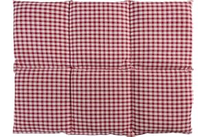 ‎GIRAFFENLAND Giraffenland Kirschkernkissen groß 40x30cm 6-Kammer - rot-weiß - z.B. Rücken - Bauch - Wärmekissen Körnerkissen für Mikrowelle und Backofen - Kirschkern Kissen 30x40 rot-weiß