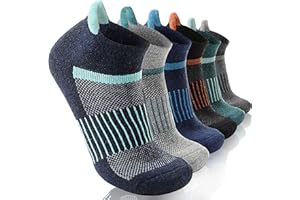 Anlisim Merino Wandersocken Kurz Sneaker Socken, Dicke Wollsocken, Warme Wolle Laufsocken, Kompressions Sportsocken Thermosocken für Herren Damen 6 Paar
