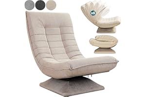 CASARIA® Poltrona Relax da Lettura con Schienale Regolabile 360° Pieghevole Portata 150kg 60x105x87cm Sedia da Pavimento Imbottita Salotto Gaming