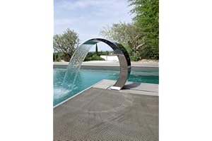 CASCADES-INOX 316 Fontaine Piscine Bassin Modèle Cobra Hauteur 65cm