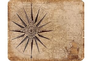 Nautical Compass in Brown - Glass Worktop Saver/Protector - Smooth surface - by Pearl Glass