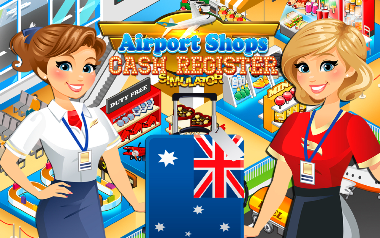 Airport Cash Register Mini Mall & Supermarket Simulator Kids Fun