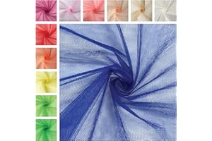 Panini Tessuti, Tessuto Tulle Morbido Venduto al Mezzo Metro, 1 qtà = 50 cm; 2 qtà = 100 cm Abbigliamento Unisex e Accessori