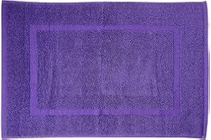 WENKO Allstar Tapis de bain Zen violet - Tapis de douche, Coton, 60 x 40 cm, Lilas