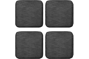 RACE LEAF Vierer-Set 40.5x40.5cm Memory Foam Slow Rebound Sitzkissen Indoor Household Sitzkissen wasserdichte Oberfläche, rutschfeste Unterseite Schwarz Black