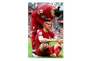 RJR Prints Darwin Nunez & Diogo Jota Liverpool Foto, signiert, 15,2 x 10,2 cm, mit aufgedrucktem, signiertem Fußball Autogramm, Geschenk, Wandbild