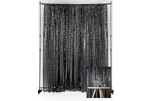 Kate Schwarzer Hintergrund mit Pailletten 4x7m/1,25x2,2m Pailletten Vorhang Dekoration für Bar Studio Foto Hochzeit Dekoration Hotel Restaurant Hintergrund Vorhang