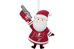 Hallmark NFL Tampa Bay Buccaneers Santa Fan Christmas Ornament, Gifts for Sports Fans