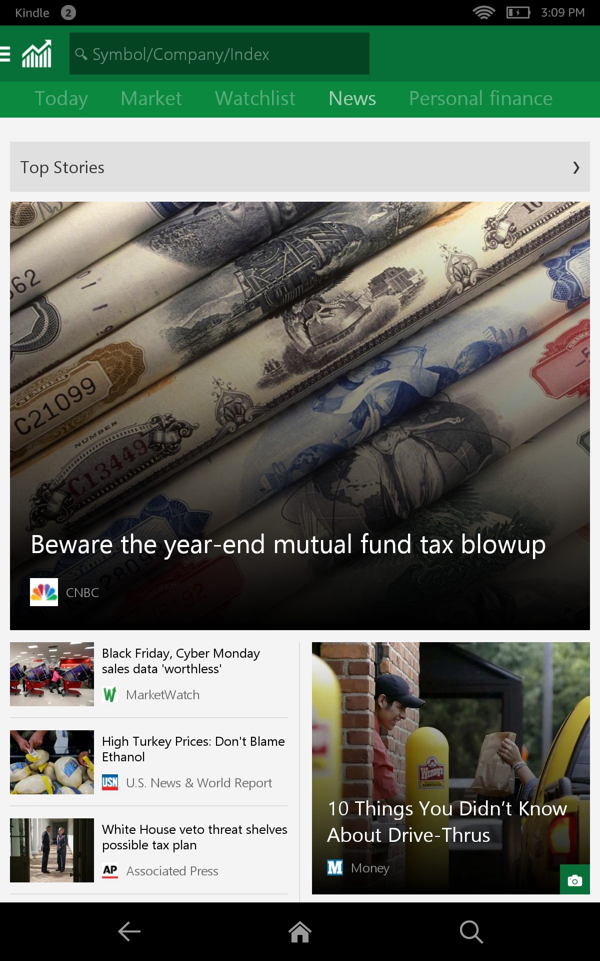 MSN Money Amazon.co.uk Appstore for Android