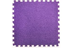 FOR THE LOVE OF LEISURE 9 Purple Carpet Interlocking Foam Mats - Perfect for Floor Protection, Garage, Exercise, Yoga, Playroom. Eva foam (9 tiles)