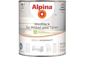‎ALPINA Alpina Weißlack für Möbel und Türen 2 Liter seidenmatt