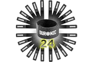 Duronic Tidy Tidy Ties Strap Hook and Loop Ties Wielokrotnego użytku, 24 szt., masywne, idealne do kabla zasilającego, HDMI, Ethernet, USB, do iPhone'a, typu C, przewód ołowiany