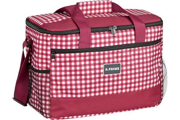 B.PRIME Sac Isotherme 20L Classic I 36x26x22cm I Glacière Souple Isotherme I Sac de Pique-Nique I Glacière Camping I Pique-Nique I Outdoor I Extérieur I Voyage I Courses I Auto I Différents Coloris