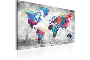 murando Quadro Acustico Mappamondo 1 pezzo schiuma acustica Quadri Moderni su Tela non Tessuta Stampa Protezione dai Rumori Fonoassorbente