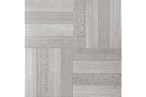Nexus Self Adhesive 12-Inch Vinyl Floor Tiles, 20 Tiles - 12" x 12", Ash Grey Wood Pattern - Peel & Stick, DIY Flooring for Kitchen, Dining Room, Bedrooms & Bathrooms by Achim Home Decor