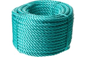 PROVENCE OUTILLAGE CORDERIES TOURNONAISES 03875 - Corde Polypropylène - 50 m - Haute resistance - Ø 14 mm - Vert